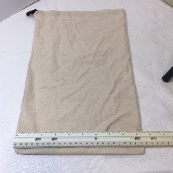 Vince Camuto Drawstring Dust Bag Beige Cotton 9.5x15 - Picture 4 of 6